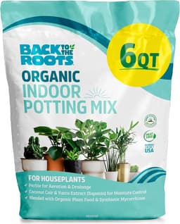 Back to the Roots 100% Organic Indoor Potting Mix, 6 Quart, Made in the USA